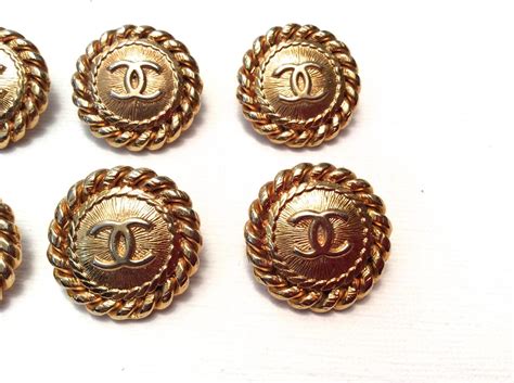 chanel gold button|vintage chanel buttons for sale.